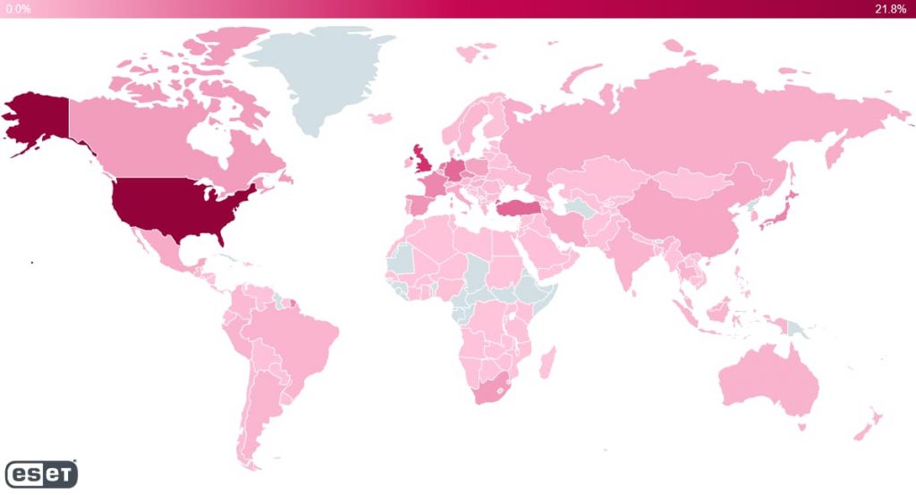 Log4Shell: mapa mostra países com maior risco