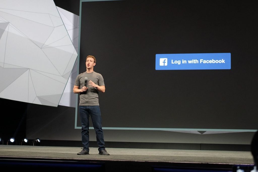 Mark Zuckerberg on stage at Facebooks F8 ConferenceAuthor Maurizio Pesce from Milan Italia