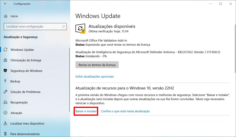How to Update Windows 10 - Step 2
