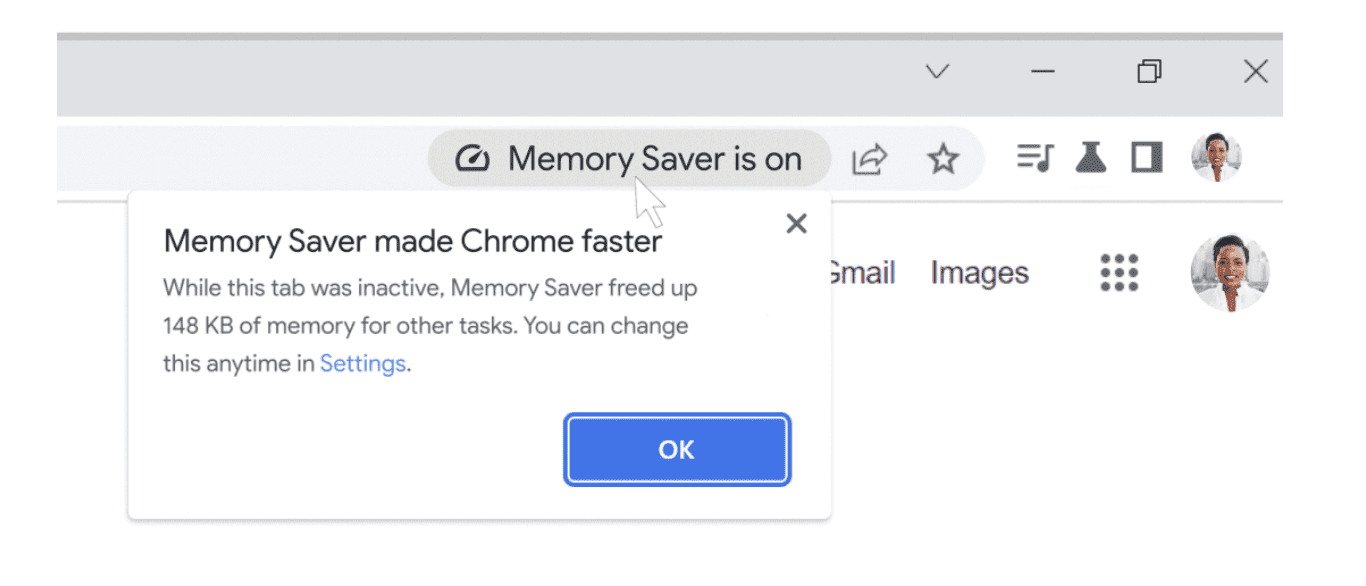 Chrome memory saving mode 