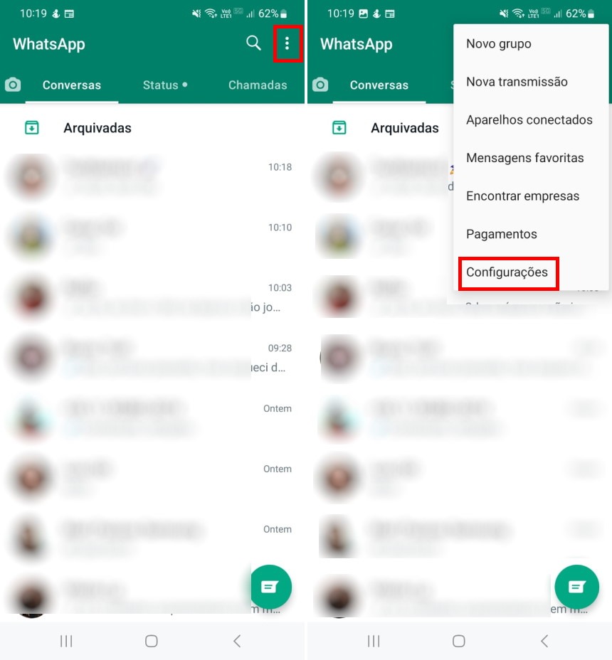 How to turn ordinary WhatsApp conversations into temporary ones - Step 1