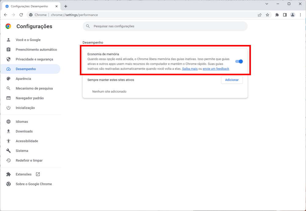 How to Enable Memory Saver in Chrome - Step 2