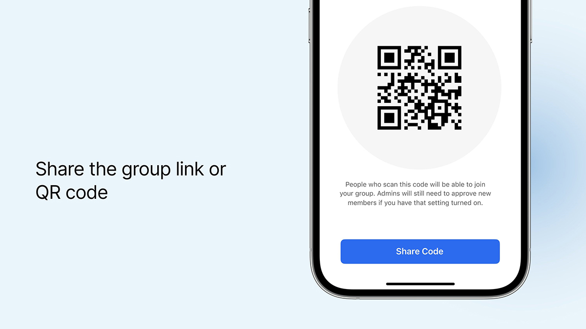How to create link or QR code to join group on Signal