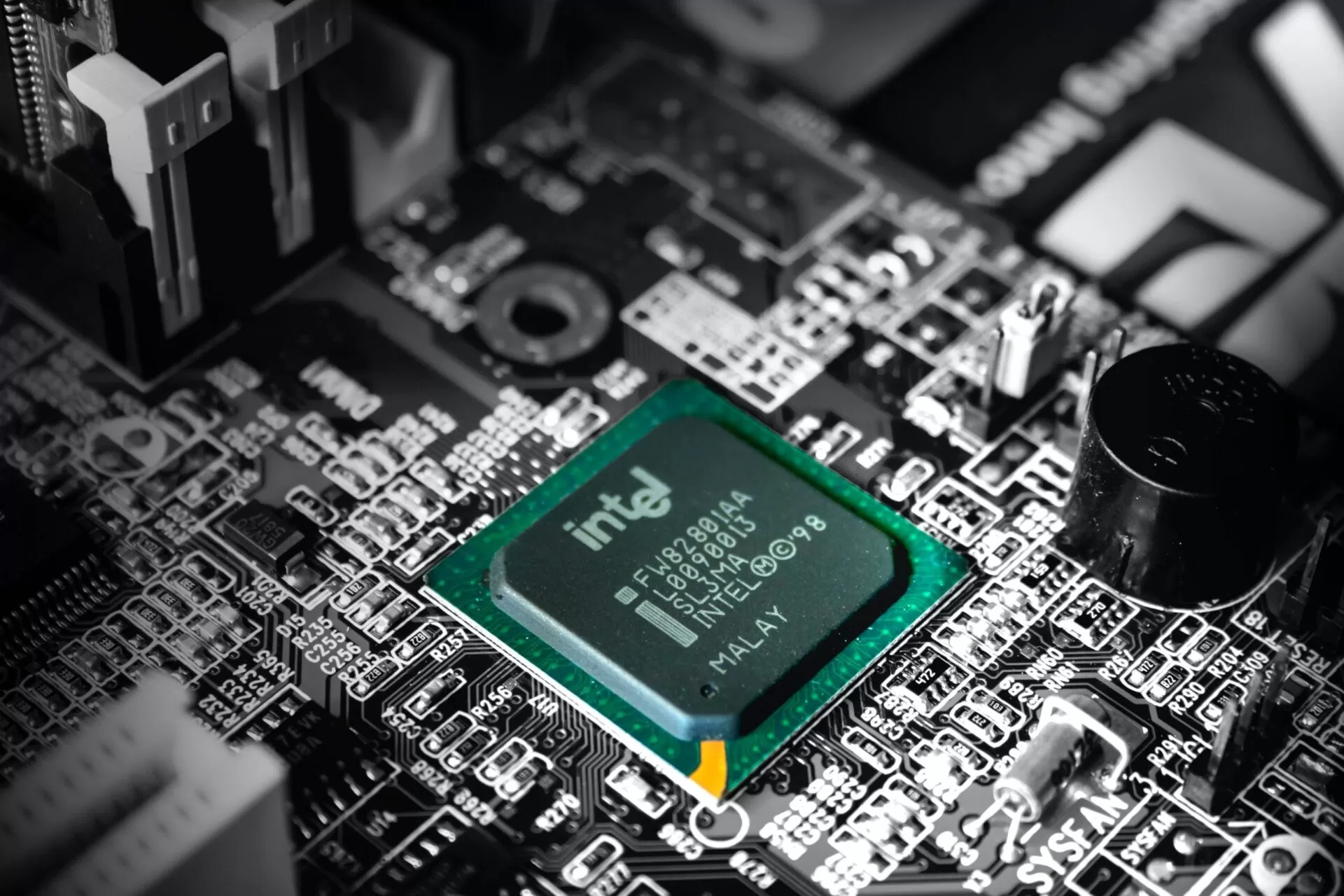 Ilustração de chip da Intel