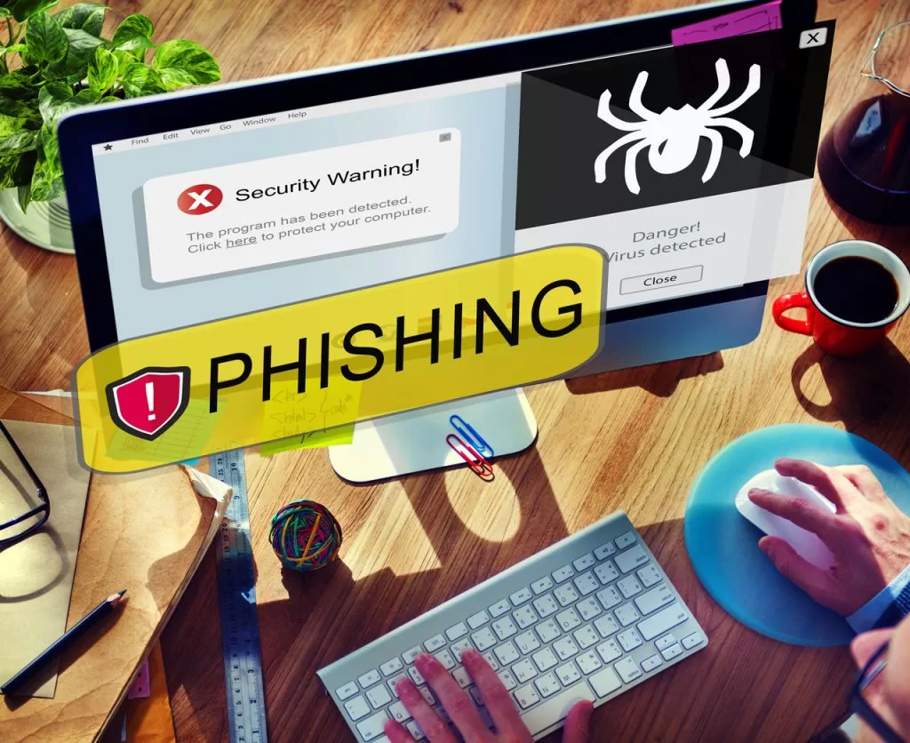 Ilustração de ataque phishing