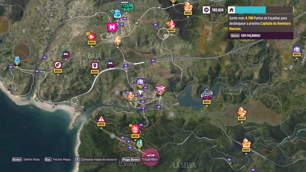 Forza Horizon 5 - mapa
