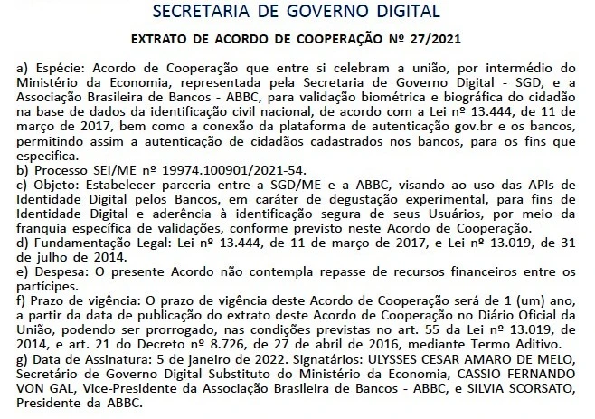 MPF vai investigar acordos do governo federal que oferecem dados pessoais e biométricos de brasileiros a bancos