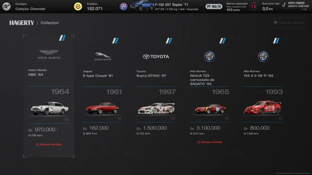 Gran Turismo 7 - carros lendários