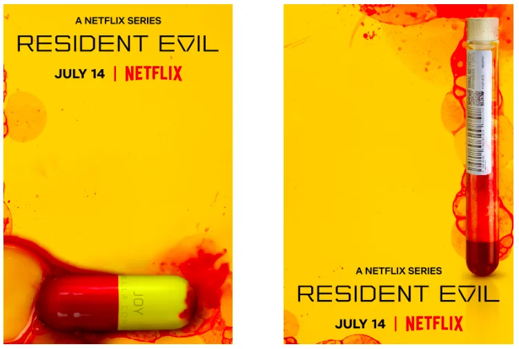 cartazes Resident Evil na Netflix