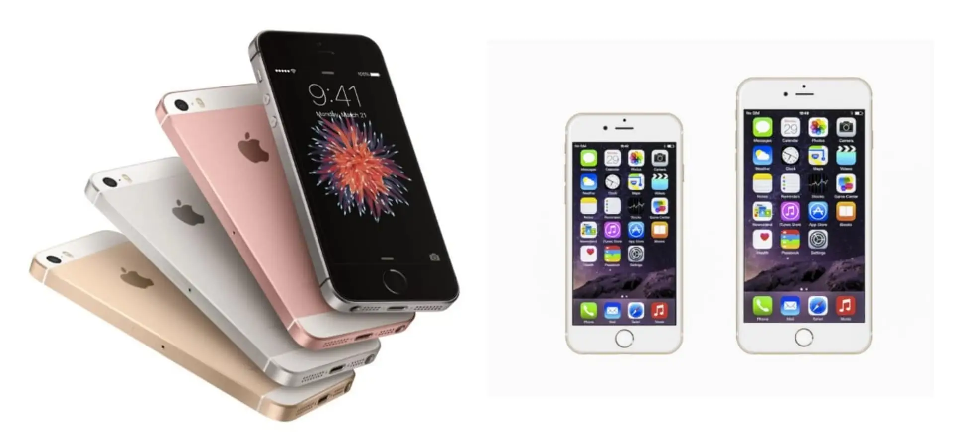 iPhones SE 2016, 6S e 6S Plus