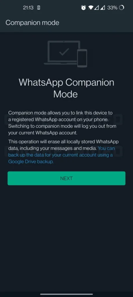 WhatsApp - Companion Mode