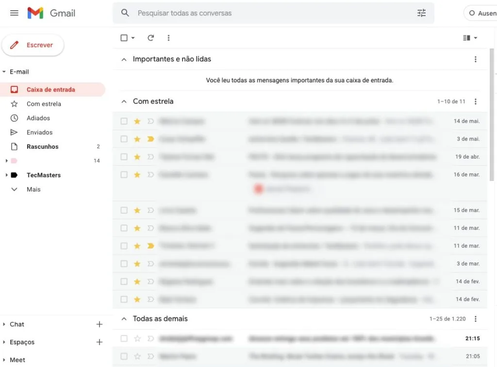 Passo a passo para personalizar a caixa de entrada do Gmail