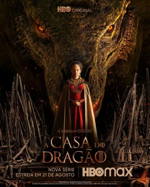 House of the Dragon, série exclusiva da HBO que também chega em agosto para HBO Max tem poster oficial divulgado