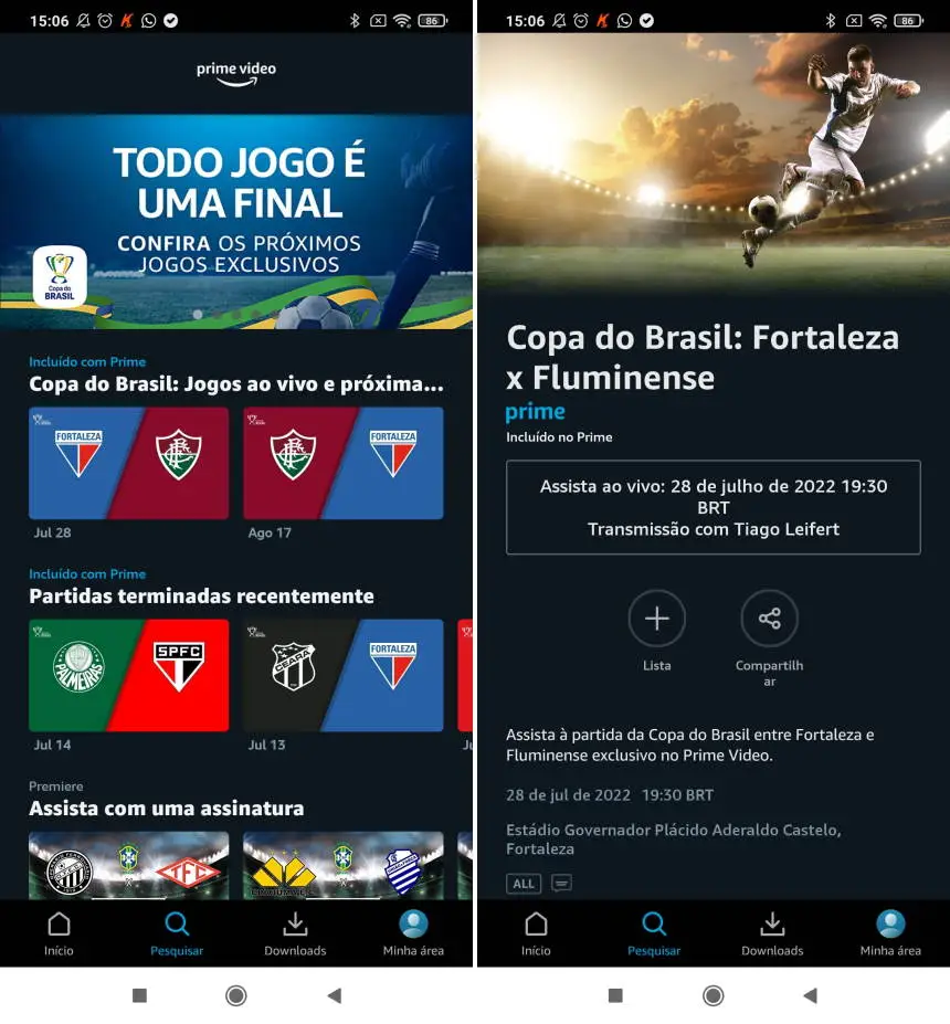 Copa do Brasil - Como assitir Fortaleza x Fluminense com o Prime Video - Passo 2.jpg