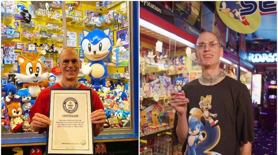 Coleção com mais de 3.000 itens do Sonic entra para o Livro dos Recorde
