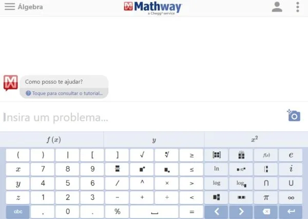 The Mathway app