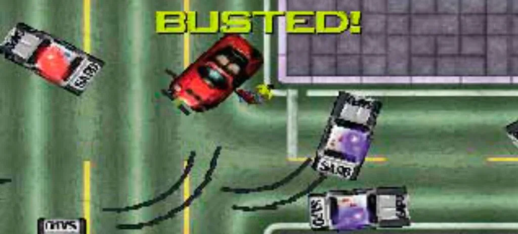 Screenshot of the first title in Rockstar's GTA franchise, released in 1997