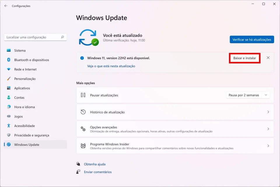 Windows 11 - How to Install 22H2 Update - Step 2